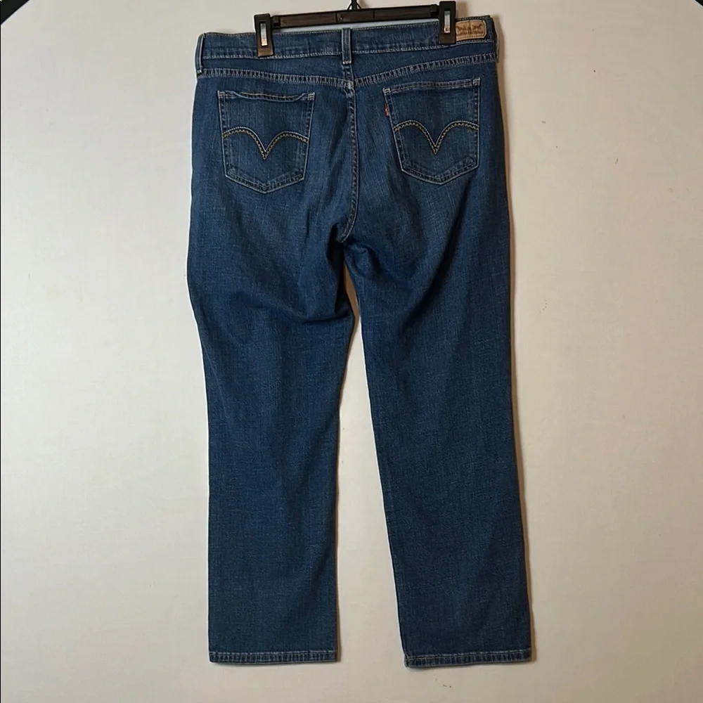 Levis 505 Straight Leg Jeans Womens Blue Medium Wash Denim 36X29 - Picture 4 of 8